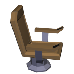 Cadeira de comando com perna fixa Modelo 3d