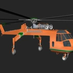 Skycrane Utilities Helicopter דגם תלת מימד