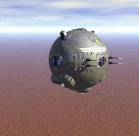 すかいらーく球体宇宙船 3Dモデル