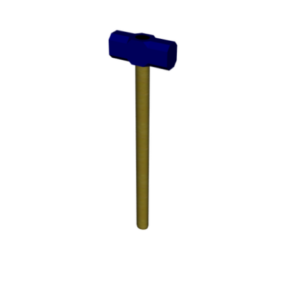 Modello 3d dello strumento martello da mazza