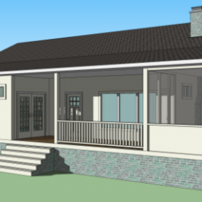Small Cottage House Building 3d model