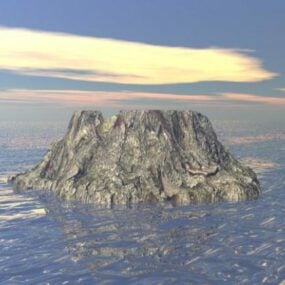 Model 3D krajobrazu górskiego małego wzgórza