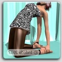 Girl Character With Legging Fashion 3d model