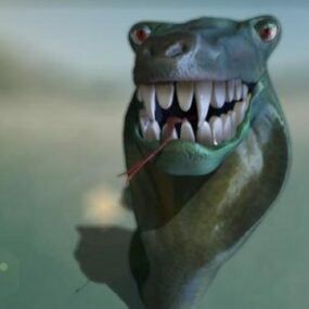 Realistisk Snake Head 3d-modell