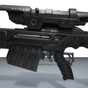 3д модель Современной снайперской винтовки Кср