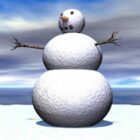 Decorazione personaggio pupazzo di neve
