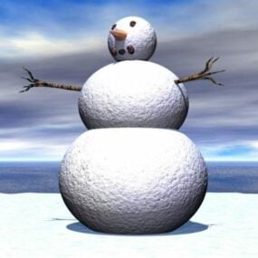 Snowman Character Decoration 3d model
