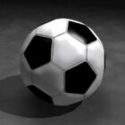 Bola de futebol clássica preta branca