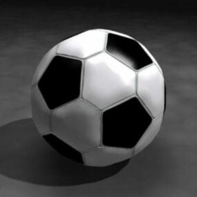 Klasický fotbalový míč Black White 3D model