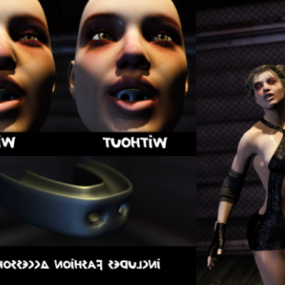 Female Character Warrior Concept 3d model