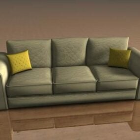 Blå Modern Style Sofa Hjørne L Form Med Pute 3d modell