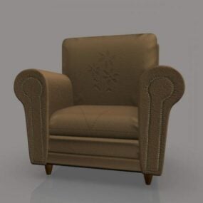 Vintage Deri Koltuk Sandalye 3D model