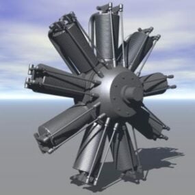 Model 3D silnika śmigłowego Sopwith