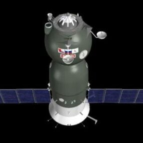 3д модель российского космического корабля "Союз"