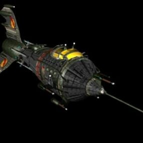 Space Fighter Airplane 3d-modell