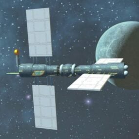 Wissenschaftliche Raumstation 3D-Modell