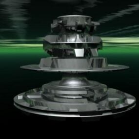 3D model futuristické kosmické lodi Uss General