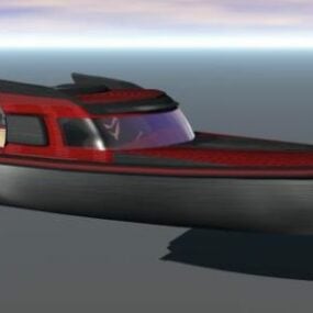Złożony model łodzi motorowej 3D