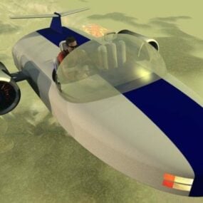 3д модель реактивного автомобиля Speeder