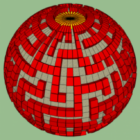 Kugleformet labyrintbold