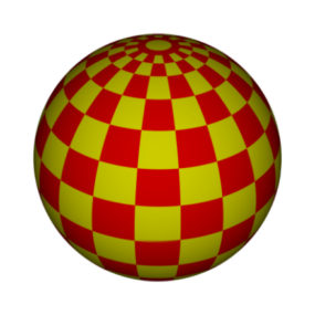 Modello 3d Shessboard di forma sferica