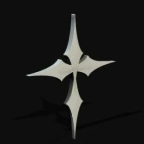 Modelo 3D em forma de cruz pontiaguda