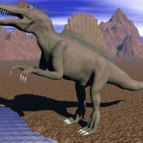 スピノサウルス、恐竜、動物の3Dモデル