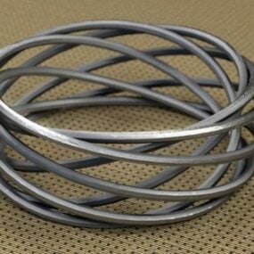 Spiral Steel Bracelet 3d model
