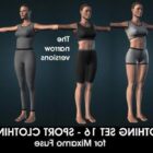 Girl Character With Sport Clothing Set