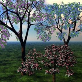Τρισδιάστατο μοντέλο πλατύφυλλων δέντρων Spring Trees
