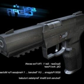 Spionageausrüstungsset mit Waffe 3D-Modell