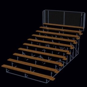 Stadion-Bleacher-Treppe 3D-Modell