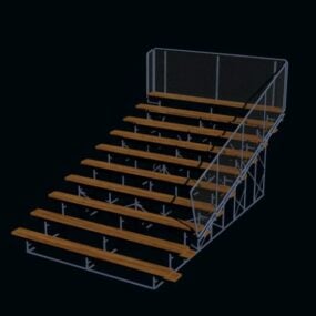 स्टेडियम ब्लीचर सीढ़ी 3डी मॉडल
