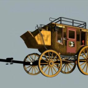 Model 3d Troli Stagecoach Vintage