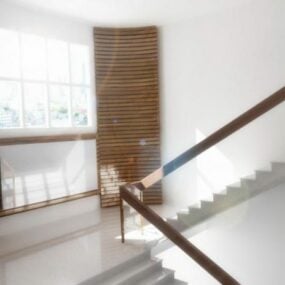 Stairway Interior View 3d-modell