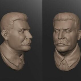 Sculpture de buste de Staline soviétique modèle 3D
