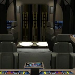 Modelo 3D do interior do ônibus espacial Star Trek
