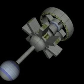 Modelo 3d de la base estelar de la estación espacial