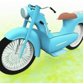 Starlett老式摩托车3d模型