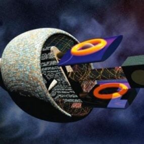 โมเดล 3 มิติการขนส่งแห่งอนาคตของยานอวกาศ