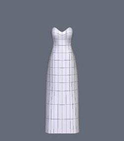 فستان فتاة الموضة نموذج 3D