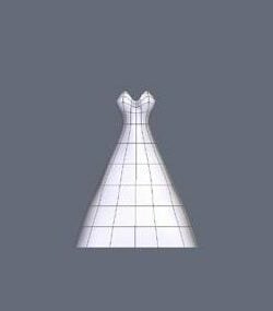 فستان الأميرة للفتاة نموذج 3D