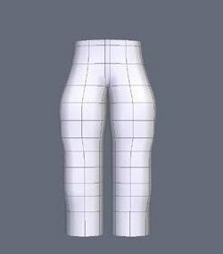Pantalón ancho moda modelo 3d