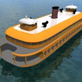 Island Ferry Stor færge 3d model