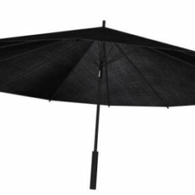 Statisch zwart paraplu 3D-model