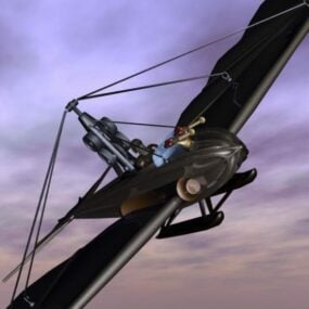 Steampunk Wing Airplane 3d model
