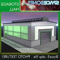 3D model budovy skladovací haly