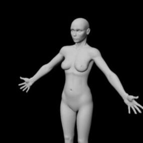 Female Character Basic Mesh Body 3d model