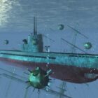 Vecchio sottomarino militare