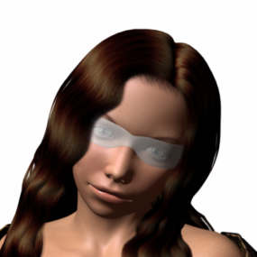 Meisje met een zonnebril 3D-model